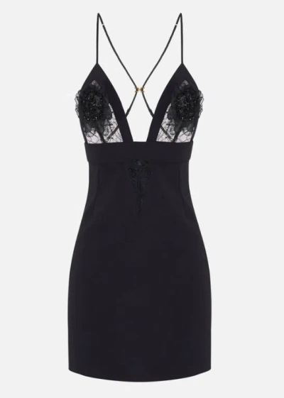 ELISABETTA FRANCHI ELISABETTA FRANCHI DRESS WITH LACE AND FLOWERS