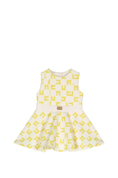 Elisabetta Franchi Kids' Dress With Logo In Multicolor