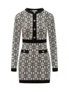 Elisabetta Franchi Chic Viscose Dress With Embellished Buttons In White