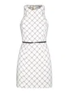 Elisabetta Franchi Stretchy Polyester Blend Dress In White