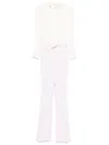 Elisabetta Franchi White Jumpsuit With Neck Detail
