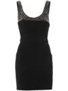 Elisabetta Franchi Bead-embellished Mini Dress