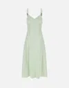 Elisabetta Franchi Criss-cross Tie Crepe Dress In Green