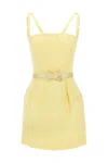 Elisabetta Franchi Fitted Mini Dress With Floral Texture