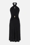 Elisabetta Franchi Abito In Jersey Leggero Con Scollo Incrociato In Black