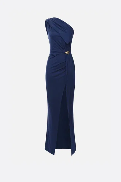 Elisabetta Franchi Blue Elegant Dress
