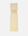 Elisabetta Franchi Boat Neckline Bustier Corset Midi Dress