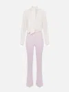 Elisabetta Franchi Burro Quarzo Georgette Jumpsuit In Multi