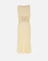 Elisabetta Franchi Boat Neckline Bustier Corset Midi Dress