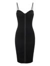 Elisabetta Franchi Fitted Evening Dress With Ruched Detailing In Black