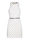 Elisabetta Franchi Stretchy Polyester Blend Dress In Beige