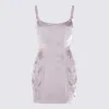 Elisabetta Franchi Light Pink Mini Dress In Beige