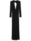 Elisabetta Franchi Piercing-detail Jersey Gown In Black