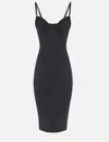 Elisabetta Franchi Fitted Crepe Dress In Black