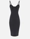 Elisabetta Franchi Fitted Crepe Dress In Black