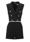 Elisabetta Franchi Crepe Jumpsuit In Black