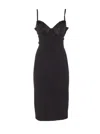 Elisabetta Franchi Fitted Crepe Dress In Black