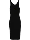 Elisabetta Franchi Bow-detailed Midi Dress In Black