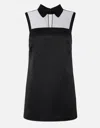 Elisabetta Franchi Dress With Embroidery And Sheer Panel In Black