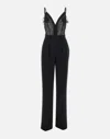 Elisabetta Franchi Lightweight Crepe Jumpsuit In Black
