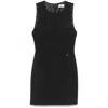 Elisabetta Franchi Floral-charm Crepe Mini Dress In Black