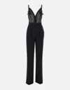 Elisabetta Franchi Lightweight Crepe Jumpsuit In Black