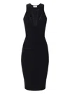 Elisabetta Franchi Dress In Knit Fabric With Crossover Laces In Black