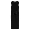 Elisabetta Franchi Crossover-lace Crepe Midi Dress In Black