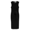 Elisabetta Franchi Crossover-lace Crepe Midi Dress In Black