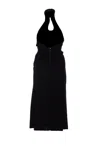Elisabetta Franchi Black Ruffled Dress In Black