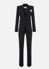 Elisabetta Franchi Tailored Black Suit With Fitted Blazer And Straight-leg Trousers In Black