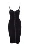 Elisabetta Franchi Fitted Evening Dress With Ruched Detailing In Black