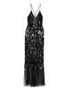 Elisabetta Franchi Sequin-embellishment Maxi Dress In Multi