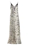 Elisabetta Franchi Animal-print Maxi Dress In Black