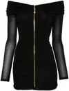 Elisabetta Franchi Lurex Mini Dress In Black
