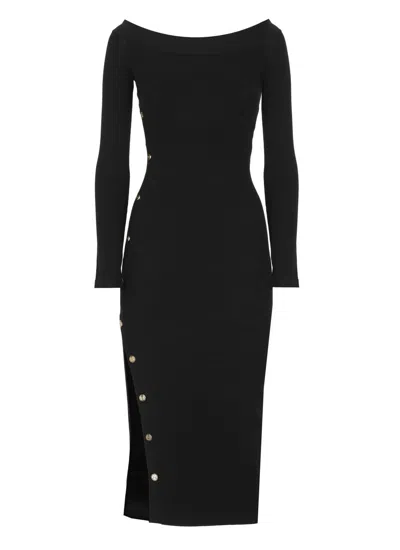 Elisabetta Franchi Dress  Woman Color Black In Schwarz