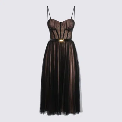 Elisabetta Franchi Dresses Blacks And Greys In Brown