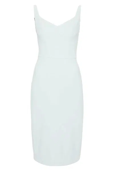 Elisabetta Franchi Crepe-texture Midi Dress In Blue