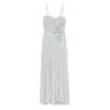 Elisabetta Franchi Maxi Dress With Sweetheart Neckline In Blue