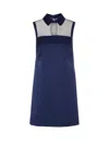 Elisabetta Franchi Blue Dresszip And Hook Closure On The Back In Blue