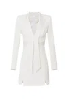 Elisabetta Franchi Mini Dress With Tailored Silhouette In Blue