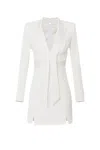 Elisabetta Franchi Mini Dress With Tailored Silhouette In Blue