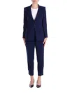 Elisabetta Franchi Single-breasted Jacket In Blu Blu E Verdi