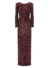 Elisabetta Franchi Sequin-embellished Maxi Dress In Red