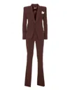 Elisabetta Franchi Tailored Suit In Brown