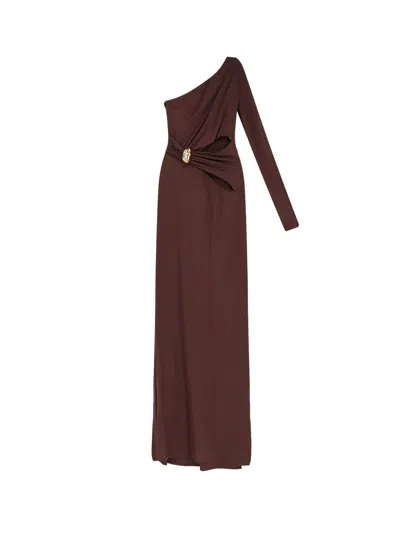 Elisabetta Franchi Dresses Brown In Burgundy