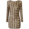 Elisabetta Franchi Sequin-embellished Tulle Mini Dress In Brown