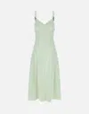 Elisabetta Franchi Criss-cross Tie Crepe Dress In Green