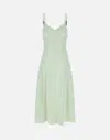 Elisabetta Franchi Criss-cross Tie Crepe Dress In Green