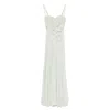 Elisabetta Franchi Floral-embroidery Lurex Gown In Green